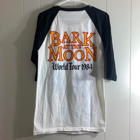 vintage 1984 OZZY OSBOURNE Bark At The Moon World Tour 3/4 sleeve tee shirt M - Picture 7 of 8